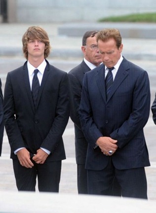 Arnold Schwarzenegger and son Patrick Arnold Schwarzenegger and son Patrick
