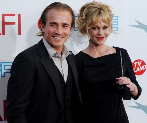 Melanie Griffith and son Jesse Johnson Melanie Griffith and son Jesse Johnson